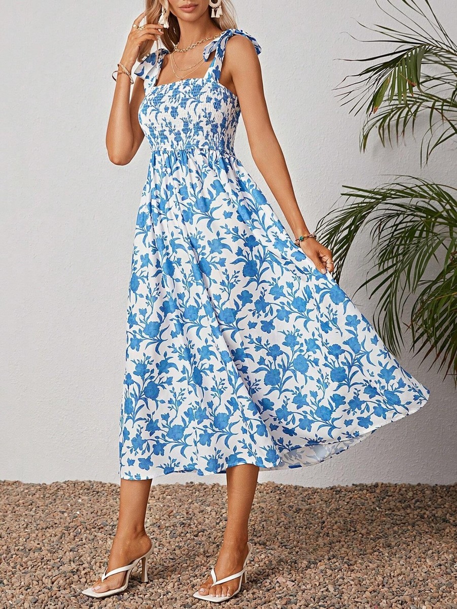 NEW! Size 6  Floral Print Tie Shoulder Cami Dress | eBay
