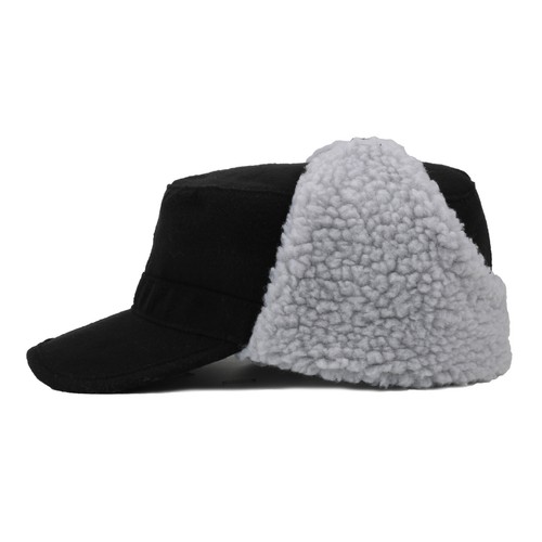 Invierno Cálido Oreja Solapa Sombrero Espesado Polar Plano Top Sombrero Gorra Hombres Mujeres Gorra Sombrero - Imagen 24 de 72