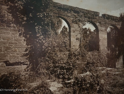 Beautiful Antique Photo New Smyrna Florida Spanish Mission Stone Ruins 17th Cent - Picture 6 of 7