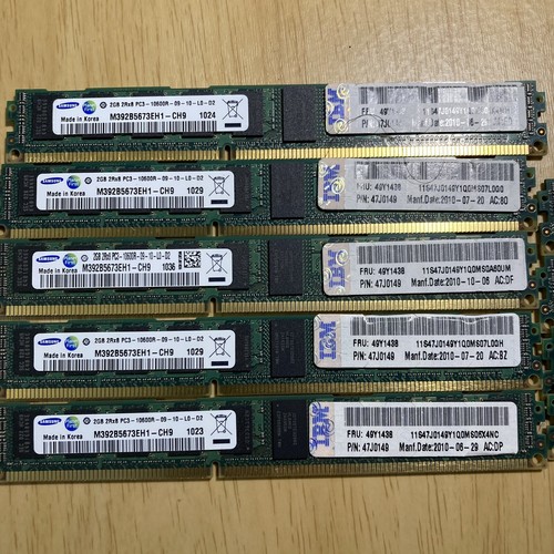 Lot 9x Samsung IBM M392B5673EH1-CH9 2GB PC3-10600 DDR3-1333 Server ONLY ECC RAM - Picture 2 of 4