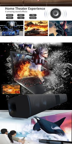 Kabelloser und kabelgebundener TV Lautsprecher Soundbar Stereo Heimkino Soundbar - Bild 12 von 16