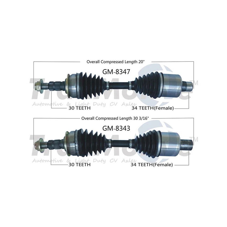 2 juntas de eje CV delantero Surtrack para Chevrolet Volt 2011-2015 Foto 2 de 4