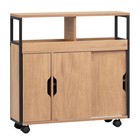 EUGAD Nischenschrank Nischenregal schmal Badschrank verstellbarer Ablage Rollen