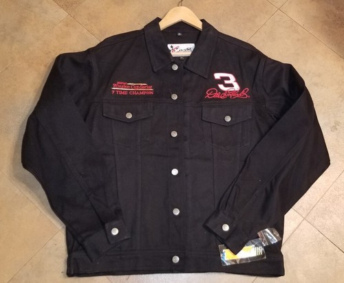 Chaqueta Dale Earnhardt Denim Jean Negra Nascar Chase Nueva con etiqueta Goodwrench talla XL - Imagen 9 de 9