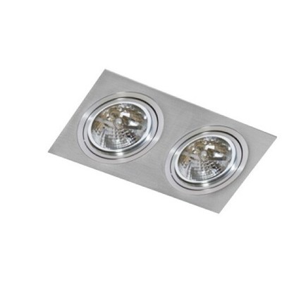2x50W/G53/AR111 Nikiel Downlight WPUSZCZANE Nowoczesny Design