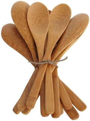 Danish House Doctor Bambus Holz Löffel 12er Set Dessert Öko Wiederverwendbar