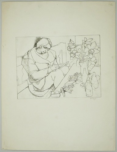 HOLGER VOGT - Männerporträt - Radierung um 1965 - Picture 2 of 3