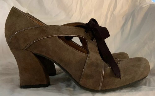Erthies Sarzen Brown Suede Shoes Women’s Size 8 B - Imagen 2 de 7