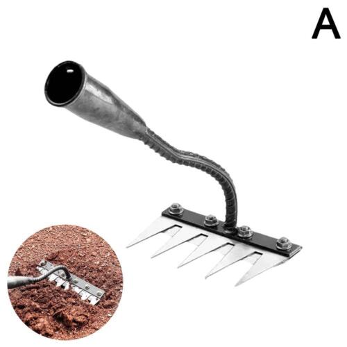 5/6/7/8 Teeth Carbon Steel Garden Weeding Rake, Garden Rakes Metal Heavy D D4P7 - Picture 17 of 20