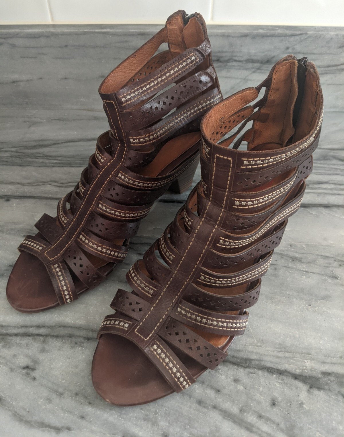 PIKOLINOS Brown Java Gladiator Sandal Zip Back St… - image 3