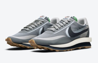 nike ld waffle x sacai x clot cool grey