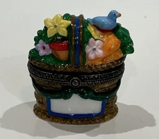Vintage Perjinkities Midwest of Cannon Falls Garden Basket Trinket Box Shovel