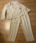 Amanda Smith Women’s 14 Ivory Suit 4 Button Blazer Straight Leg Pants Fully Line