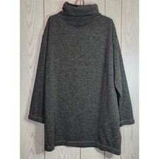 Uniqlo Soft Knitted Fleece Lined Turtleneck Tunic XL Olive Green 241-418443