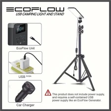 EcoFlow Portable USB Emergency & Camping LED Light Tripod Stand - FREE Carry Bag
