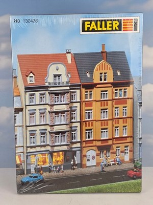 (7218) Faller H0 130436, 2 Stadt-Reliefhäuser, 4 stöckig Bausatz Neu & OVP