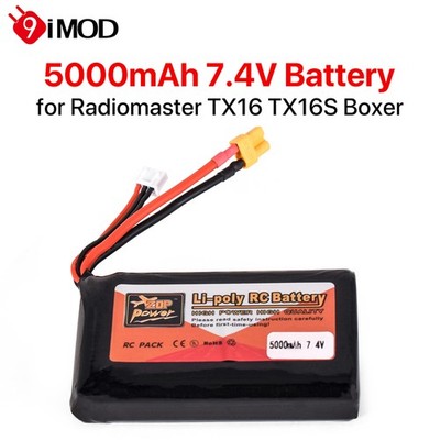 7.4V LiPo Akkus 2S 5000mAh XT30 Stecker für RadioMaster Boxer TX16S Sender