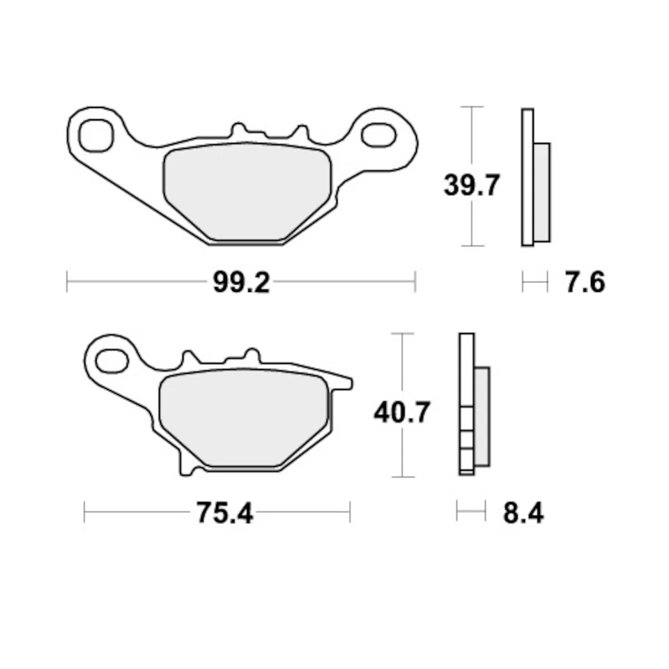Pastillas de freno para SUZUKI RM 80 X 1996-2000 Front Street SBS Foto 2 de 4