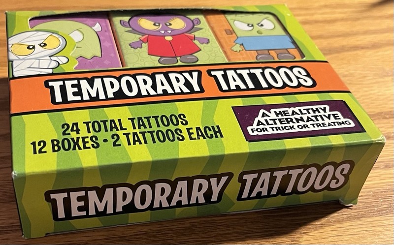 Halloween Party Favor 12 Mini Boxes In Package, 24 Total Tattoos BNIP