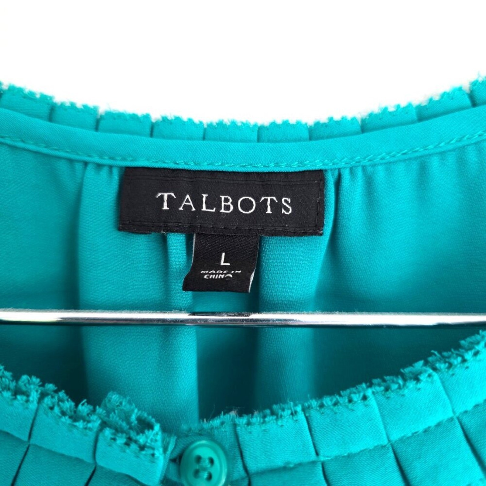 Talbots Workwear Sleeveless Blouse Basic Green Of… - image 4