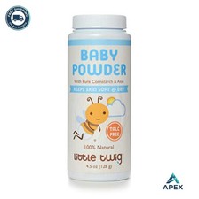 Baby Powder Cornstarch 4.5 oz Talc-Free Fragrance-Free Aloe Natural Plant