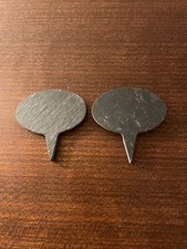 New Set Of Grey Slate Cheese Labels flags 