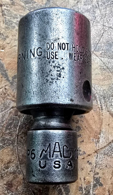 MAC Tools XUP6 10MMR - 3/8 Drive 10mm 6 Point Universal Joint Socket