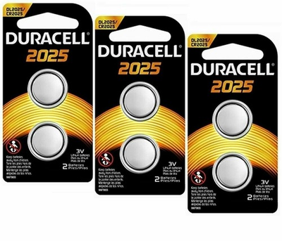 #ad Duracell CR2025 ECR2025 CR 2025 DL2025 3 Volt Battery x 6 $7.84