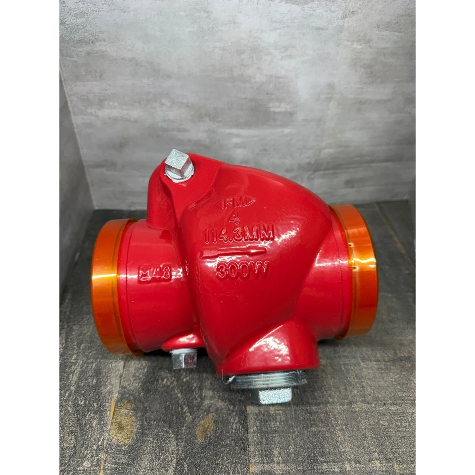 ZURN 4 Fire Riser Check Grooved UL ULC FM Tapped Gauge Drain 300PSI - Image 2 of 4