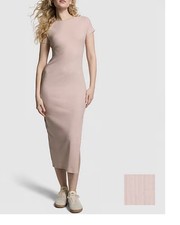 New Victoria's Secret Pink Dress XXL Rose Contour Ribbed Midi Casual NWT