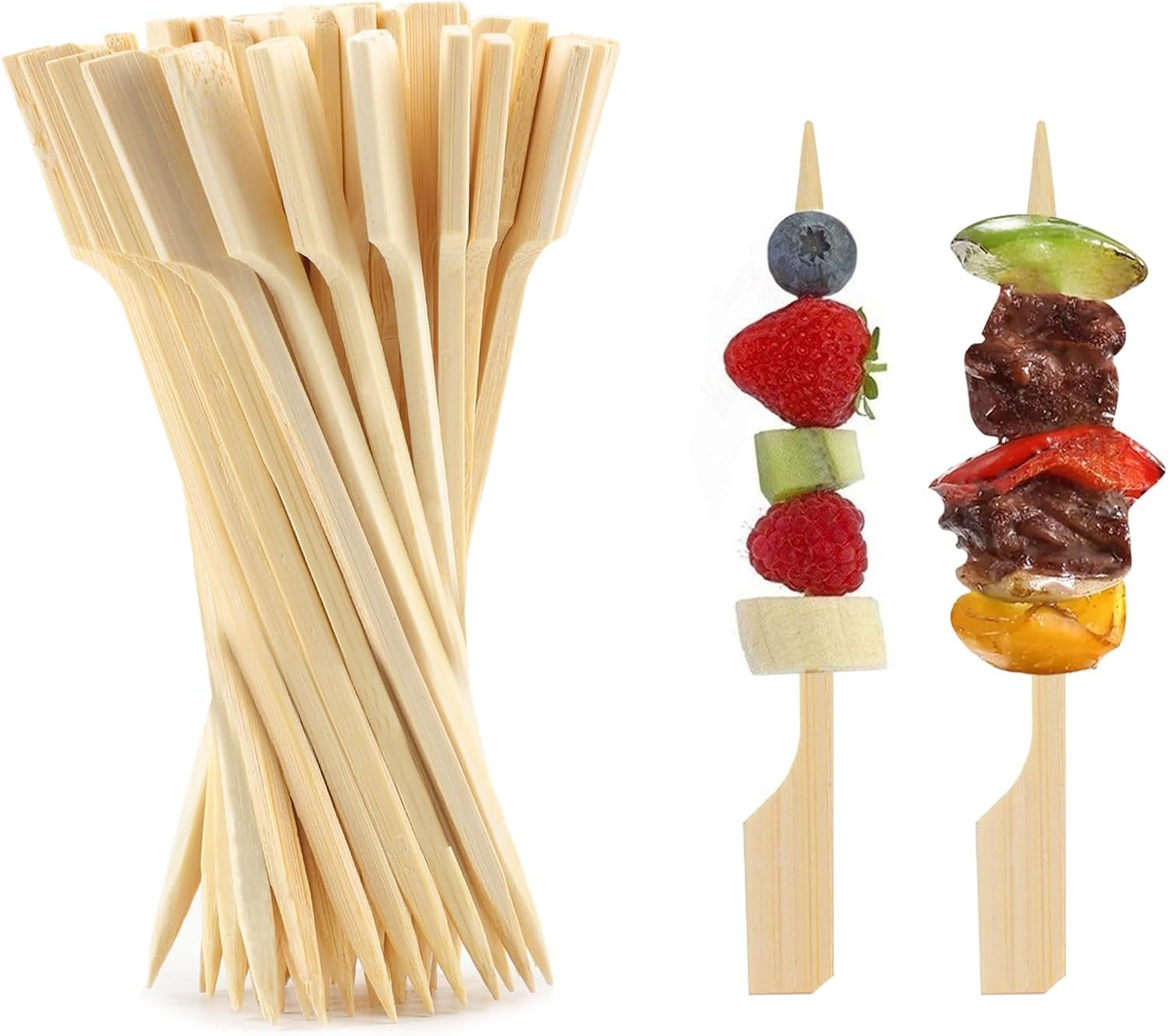 vivinin 396 PCS Bamboo Skewers, 3.5 Inches Wooden 396 PCS, Inches, 