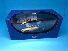 Autoart 1/43 Bugatti EB 16.4 Black Yellow Model Car Crack Paint Condition