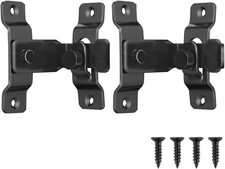 Flip Door Latch Black, 90 Degree Heavy Duty Stainless Steel Bar Gate Latches ...