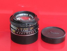 Leica M 35mm f:2 Black Summicron lens with caps, King of Bokeh US SELLER "LQQK"
