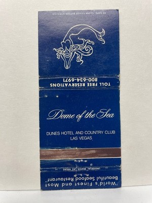 Dunes Hotel Las Vegas Nevada Vintage Muschel Meerjungfrau Matchbook Cover