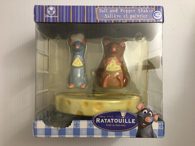 Disney Pixar Ratatouille Salt And Pepper Shaker Cheese Set Rat Mouse Mice Emile