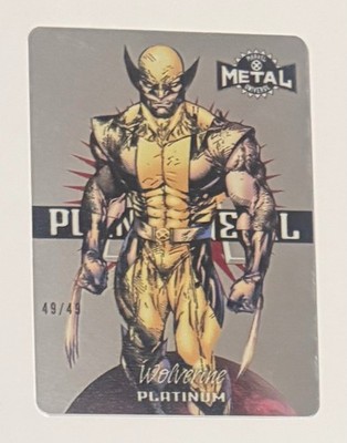 2020 Marvel X-Men Metal Universe Planet Metal Platinum Wolverine #'d 49/49 Omega