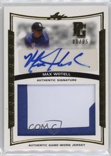 2014 Leaf Perfect Game Showcase Jersey Gold 1/25 Max Wotell #JA-MWI Auto nd3