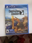 Construction Simulator Sony PlayStation 4 PS4 - No Manual