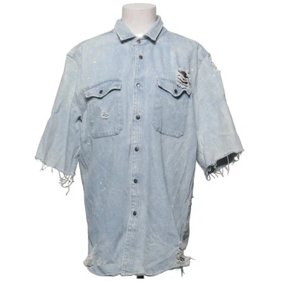 Zara, chemise en jean, taille : XL, bleu/multicolore, coton, imprimé, denim, ... - Photo 1/4