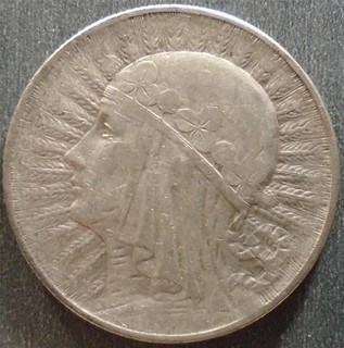 Poland Polonia Silver 5 Zlotys 1934 toned