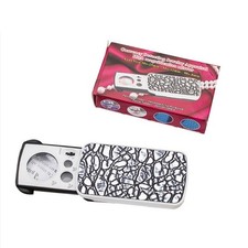 30X 60X 90X Portable Slide LED Light Jewelry Magnifying Glass Magnifier Loupe I