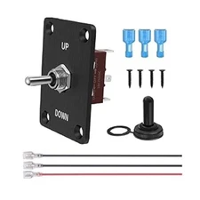 Toggle Switch Waterproof 12V DC 30A SPDT 3 Way Toggle Switch 3 Pin (ON)-Off-