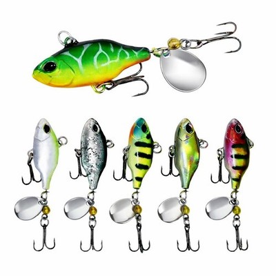 Jig Spinner Set Original Bleikopfspinner Blinker mit rotierendem Spinnerblatt