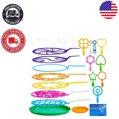 Joyin Big Bubble Wands Set - 18 Pcs Giant Bubble Maker for Endless Summer Fun