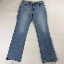 High Rise Straight Jeans Wrangler Womens 18 Fits Like 34x33 Light Wash