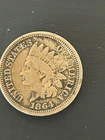 1864 Copper Nickel Indian Cent VG-F (A03)