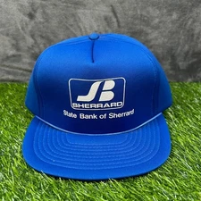 Vintage State Bank Sherrard Winner International Blue Snapback Trucker Hat Mens