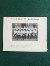 Vintage 1960 Cranleigh School 2nd XV Rugby Team Photo - Original Mounted