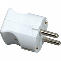 Schutzkontakt Stecker, Einteiliges GehäUse, Bis 3X1,5Mm², 16A, 250V~, IP20, Weiß
